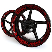 "Model Name" Wheel Stickers - "Grid"