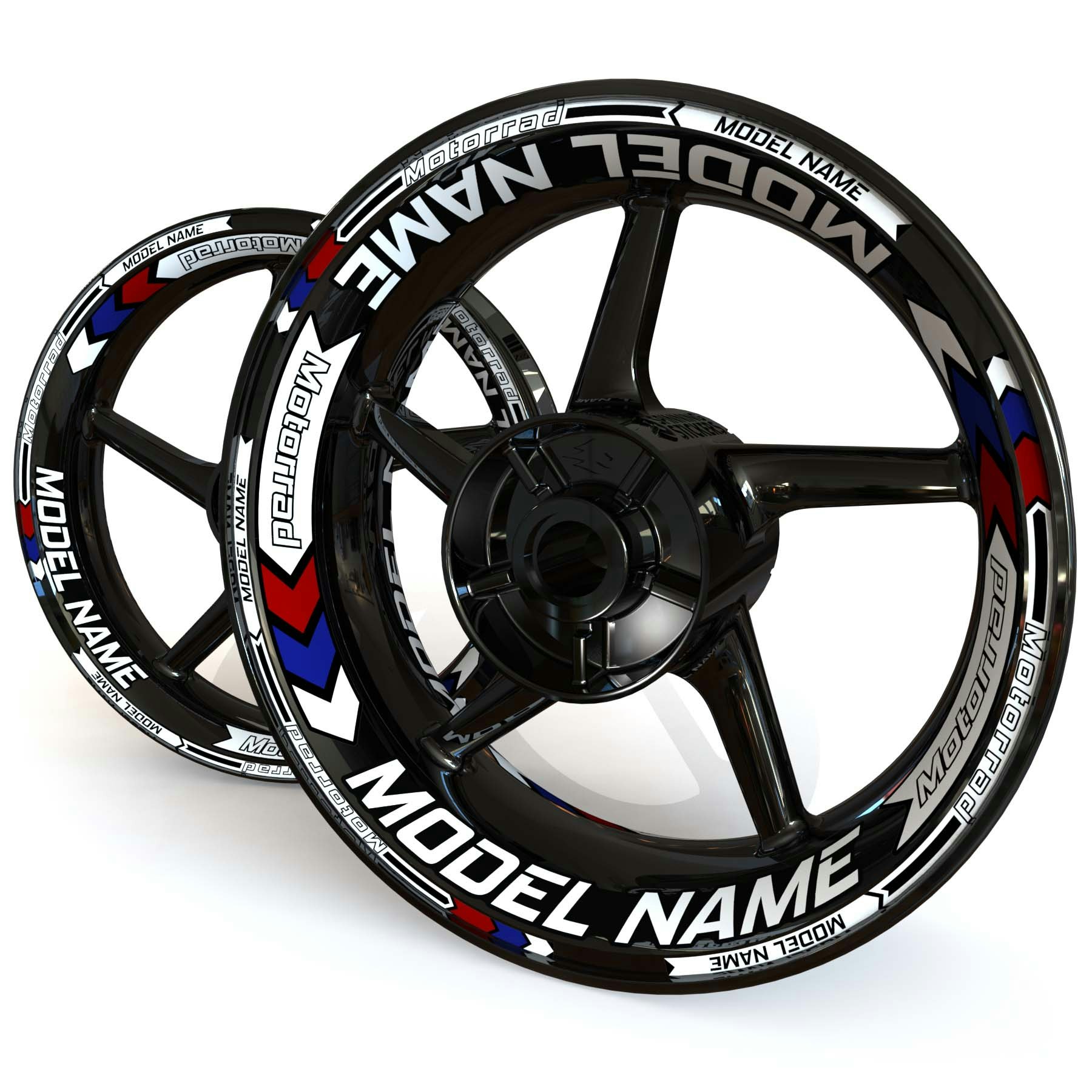"Model Name" Wheel Stickers - "Arrow"