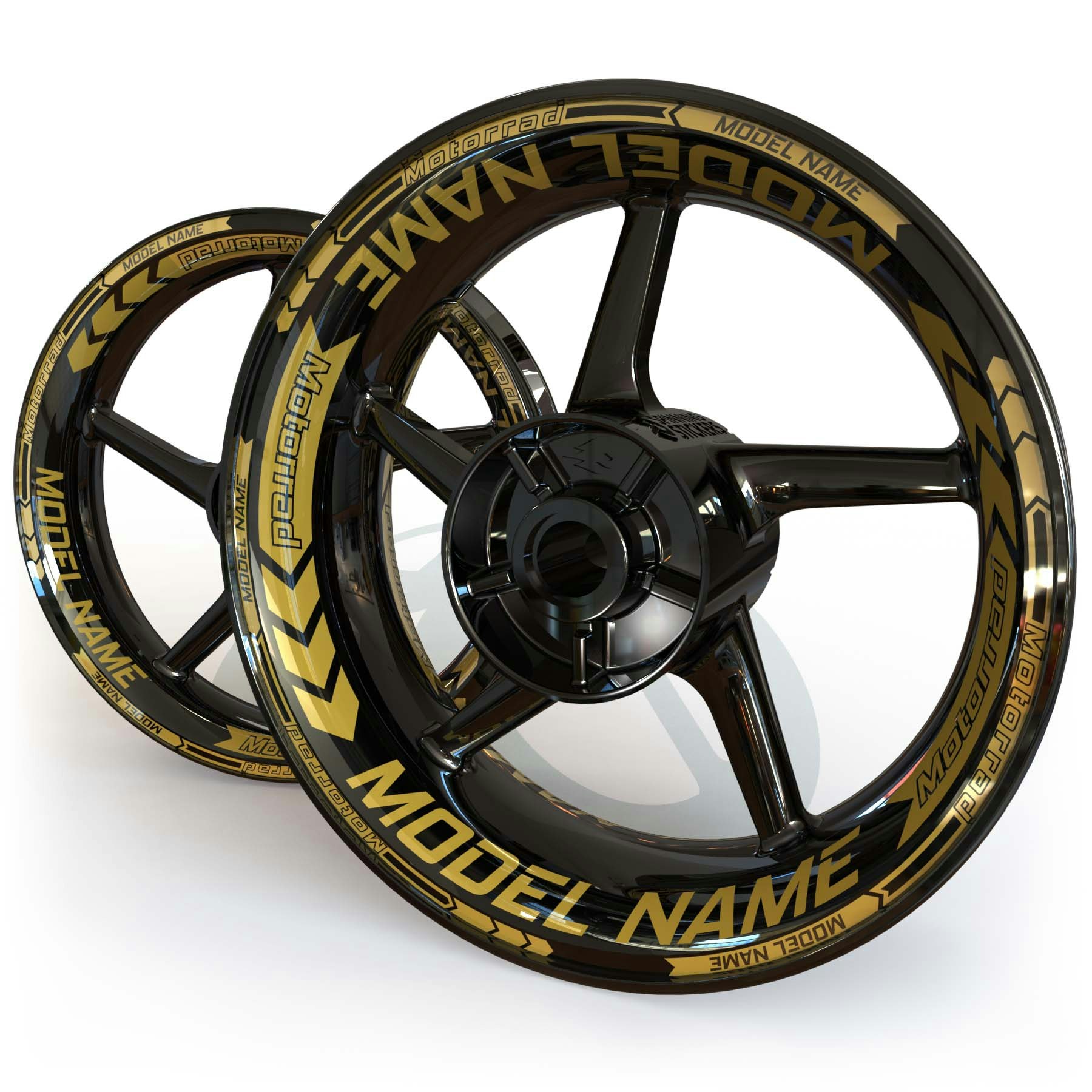 "Model Name" Wheel Stickers - "Arrow"