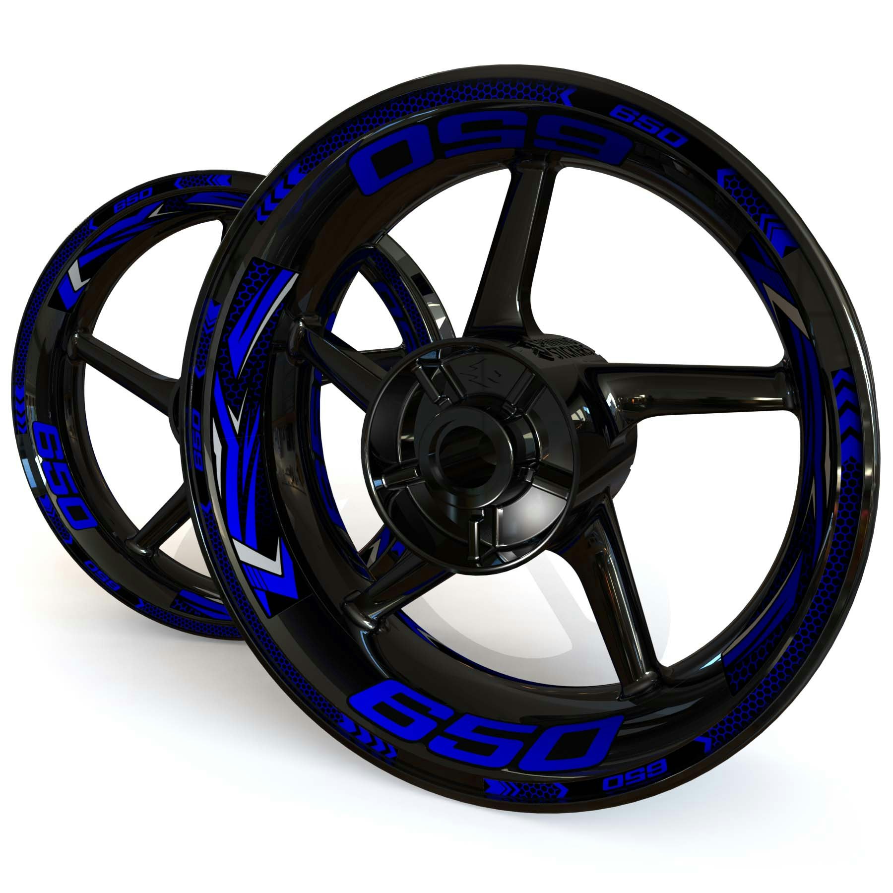 Wheel Stickers - Fits Z650 - "Grid"