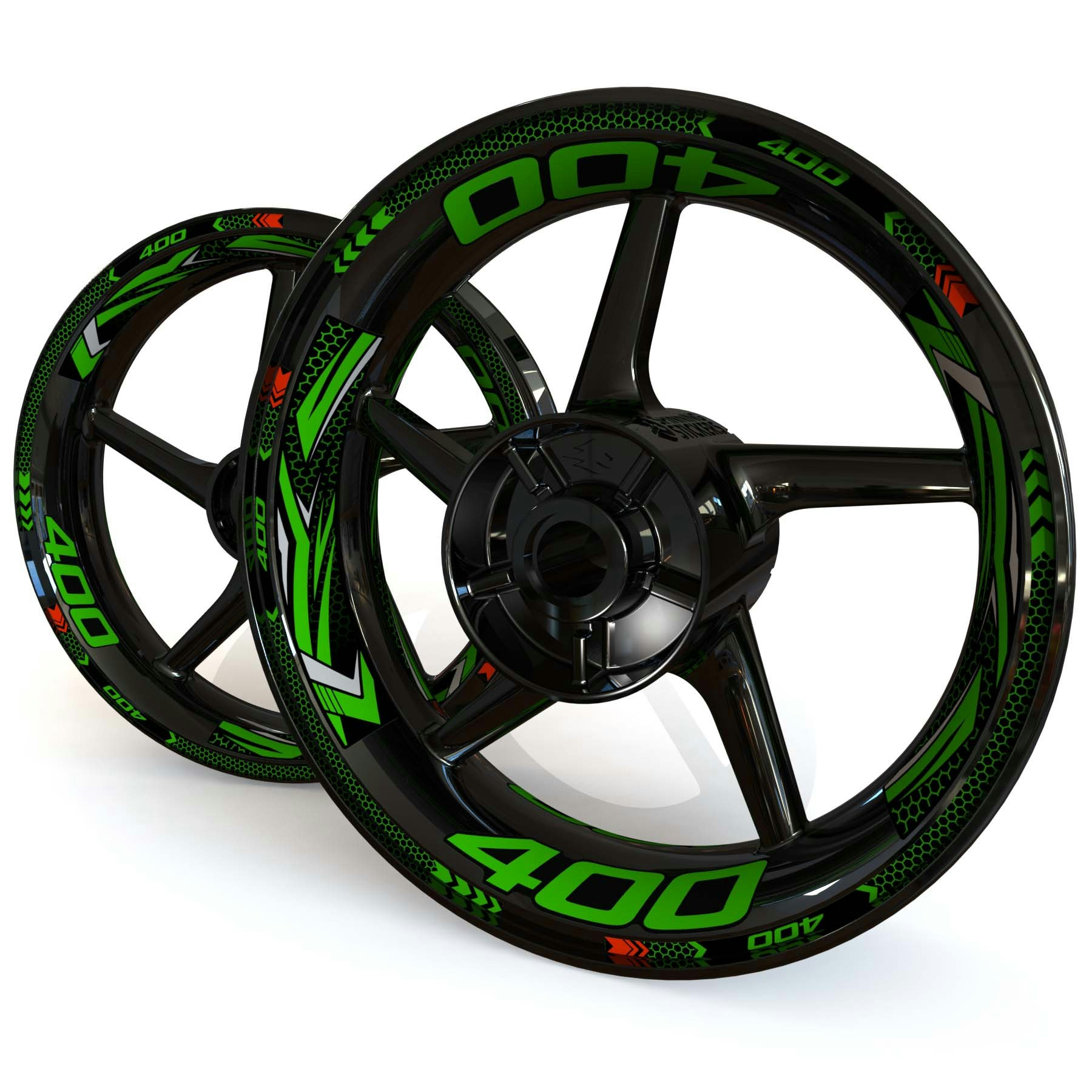 Wheel Stickers - Fits Z400 - "Grid"