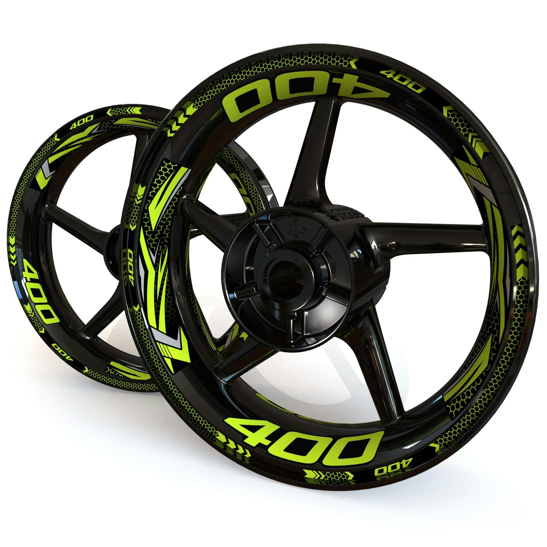 Wheel Stickers - Fits Z400 - "Grid"