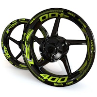 Wheel Stickers - Fits Z400 - "Grid"