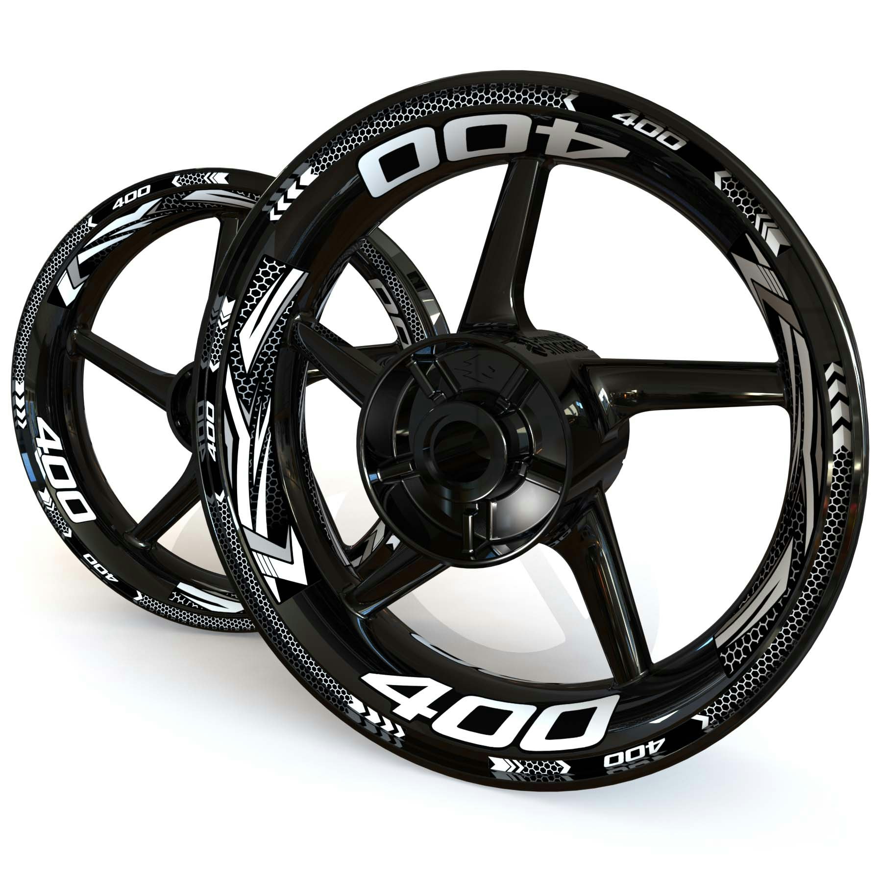 Wheel Stickers - Fits Z400 - "Grid"