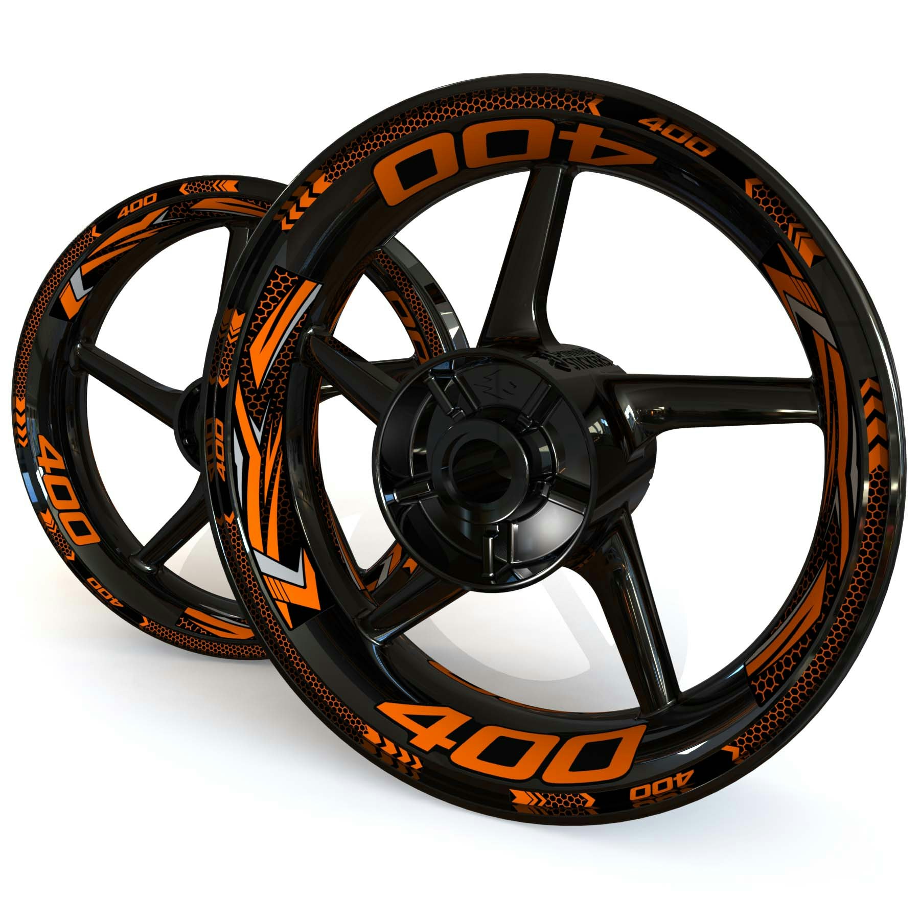 Wheel Stickers - Fits Z400 - "Grid"