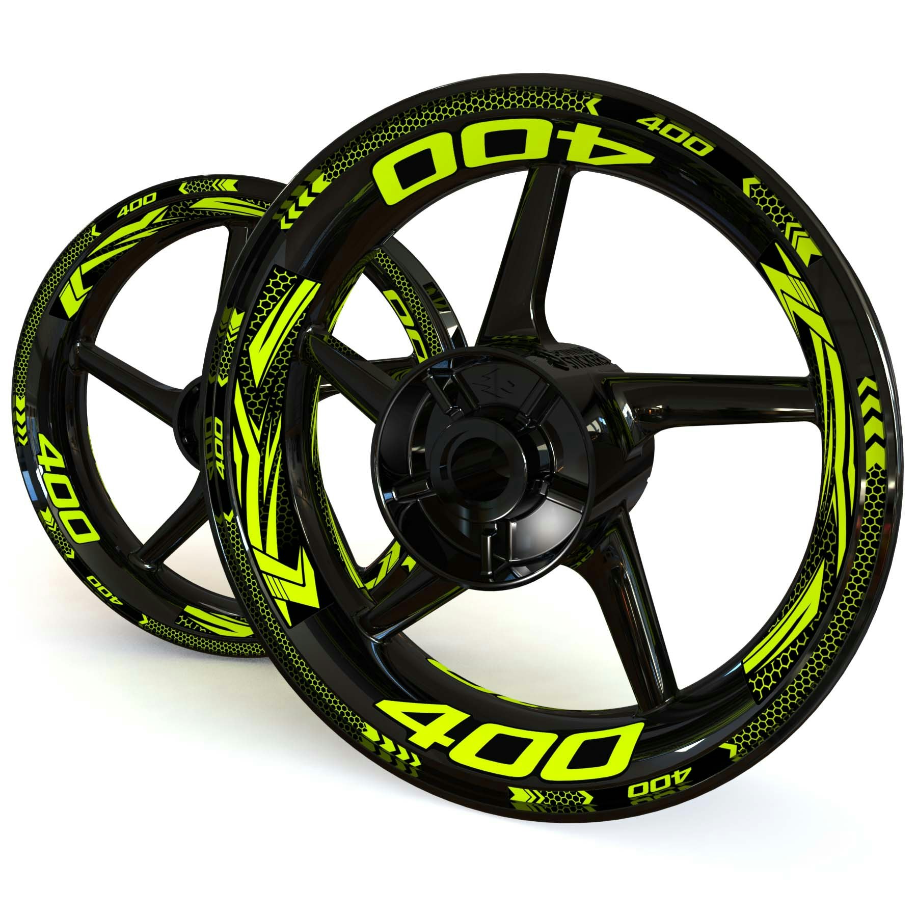 Wheel Stickers - Fits Z400 - "Grid"