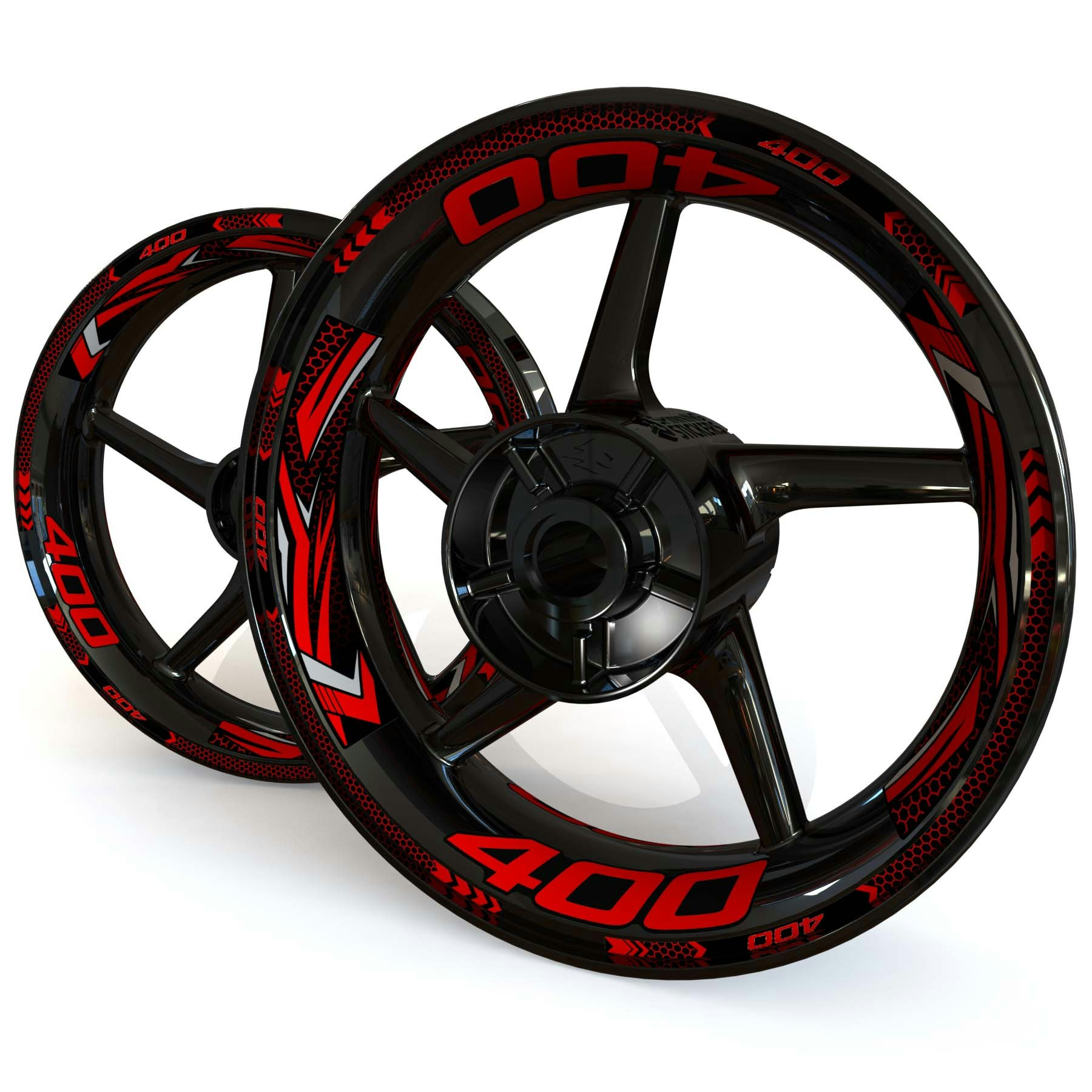 Wheel Stickers - Fits Z400 - "Grid"