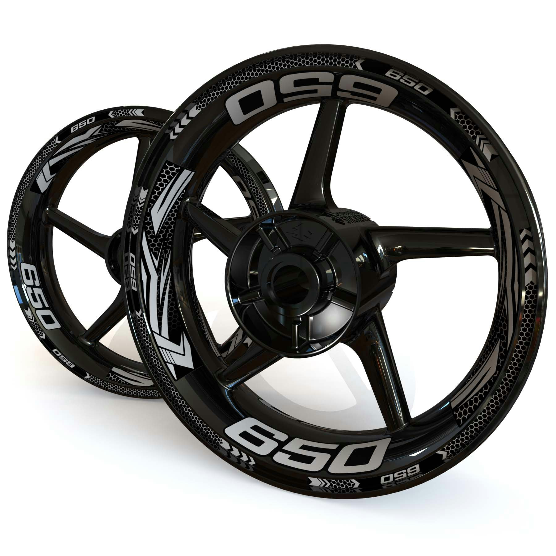 Wheel Stickers - Fits Versys 650 - "Grid"