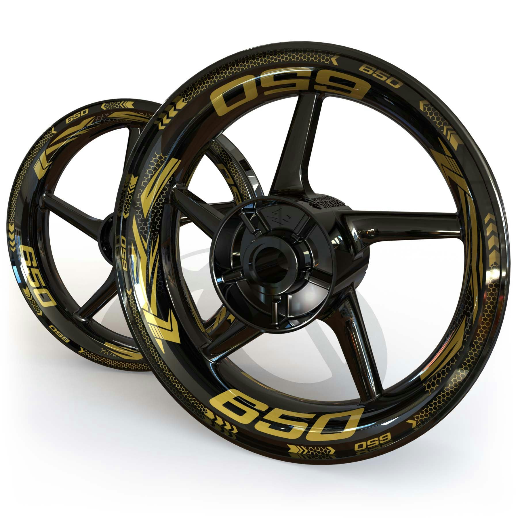 Wheel Stickers - Fits Versys 650 - "Grid"