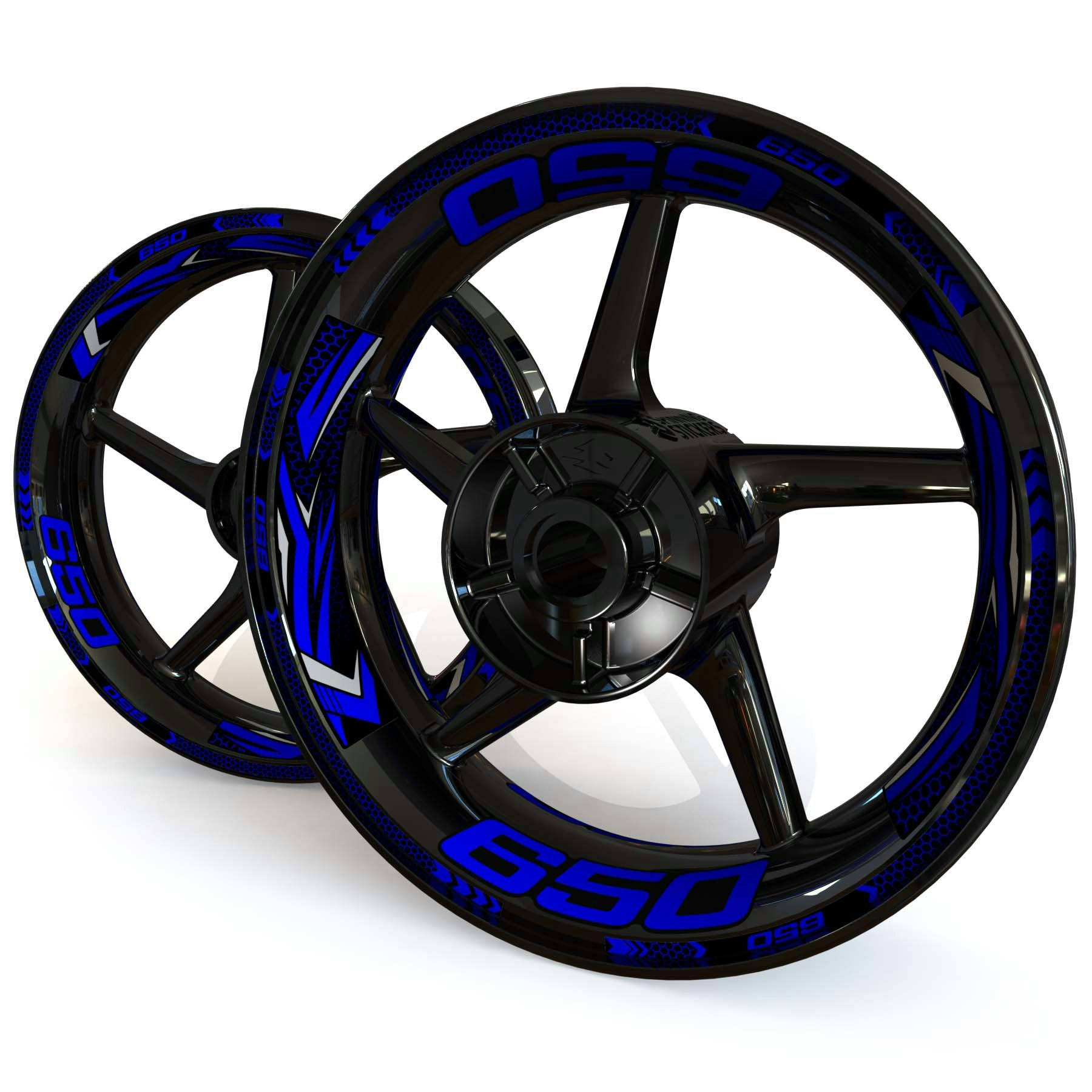 Wheel Stickers - Fits Versys 650 - "Grid"