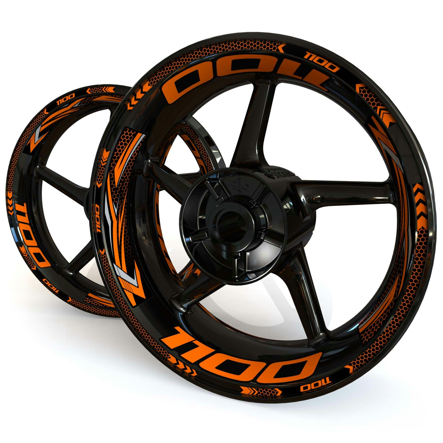 Wheel Stickers - Fits ZRX1100 - "Grid"