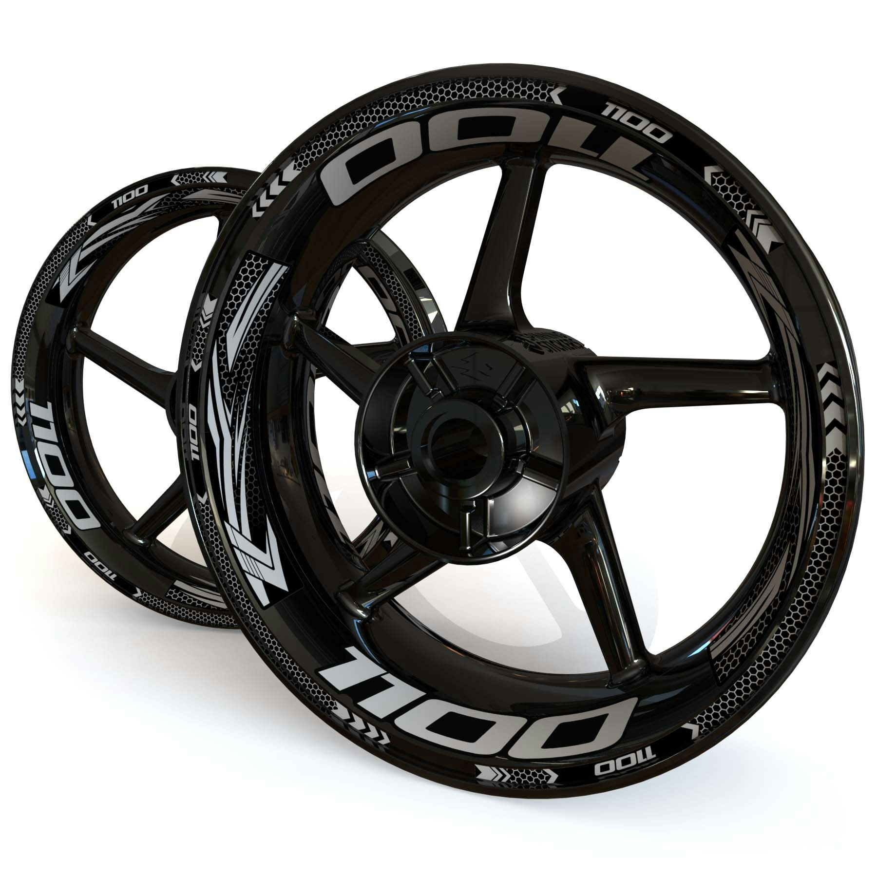 Wheel Stickers - Fits ZRX1100 - "Grid"