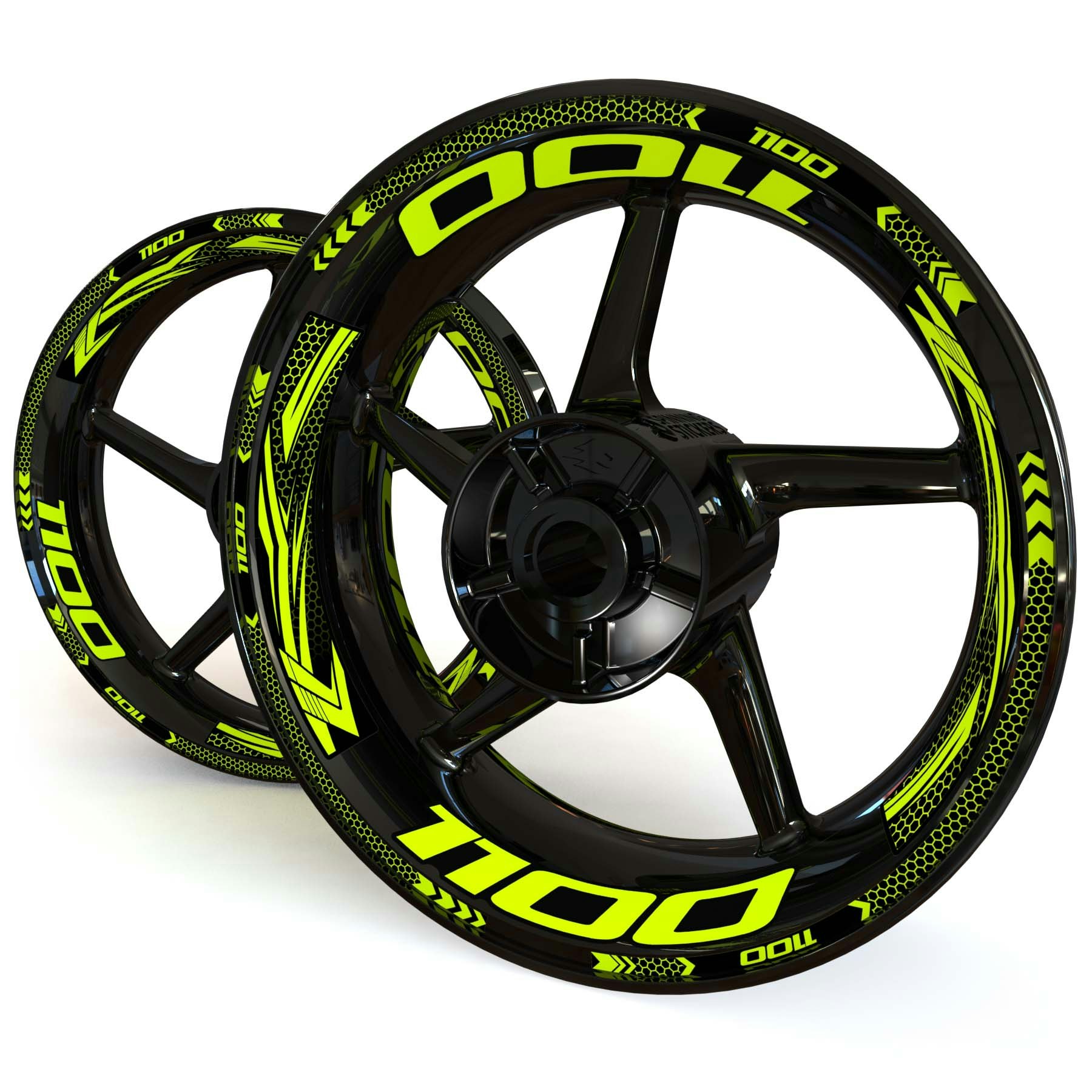 Wheel Stickers - Fits ZRX1100 - "Grid"