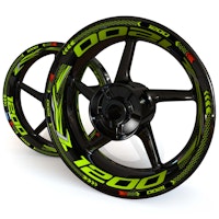 Wheel Stickers - Fits ZRX1200 - "Grid"