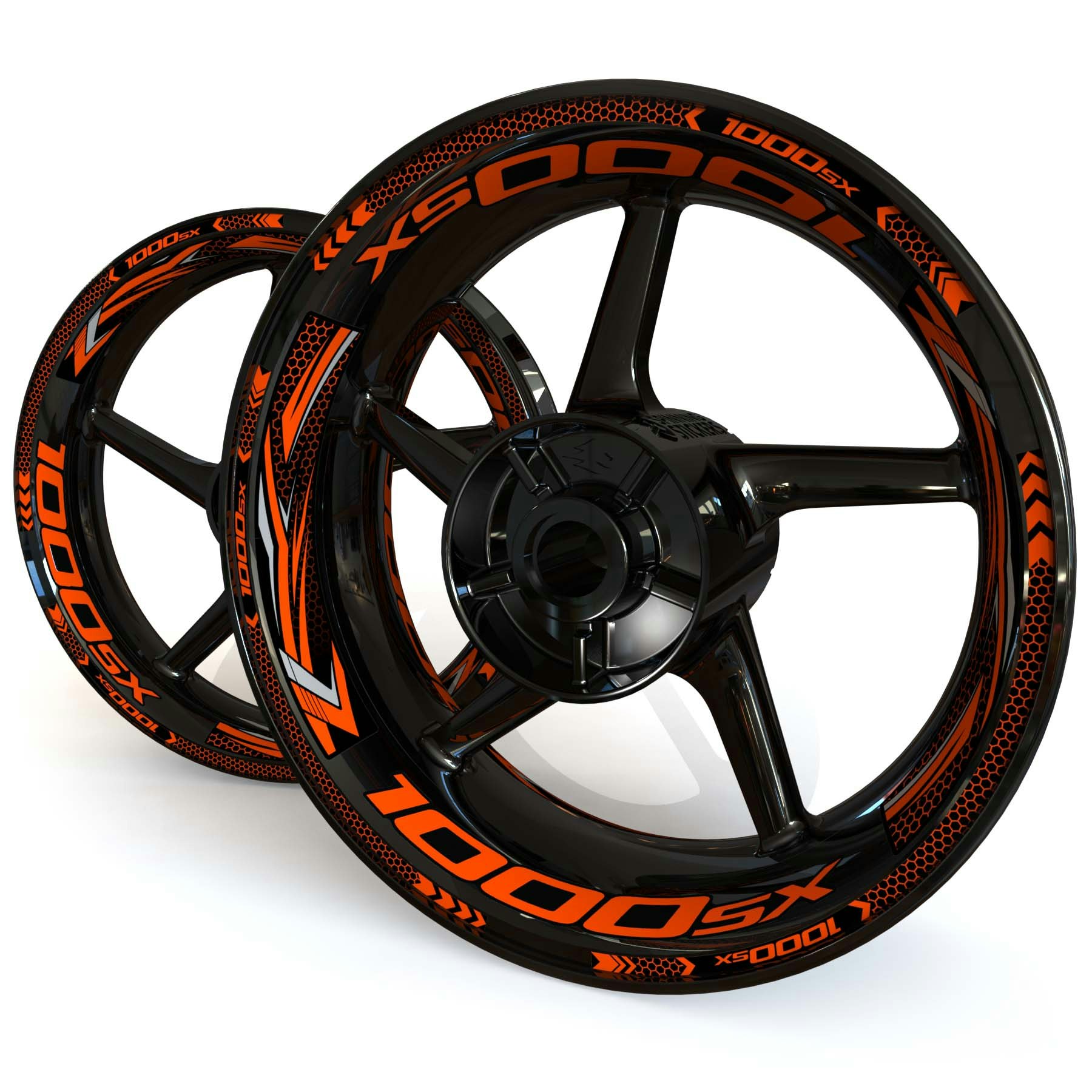Wheel Stickers - Fits Ninja 1000SX - "Grid"