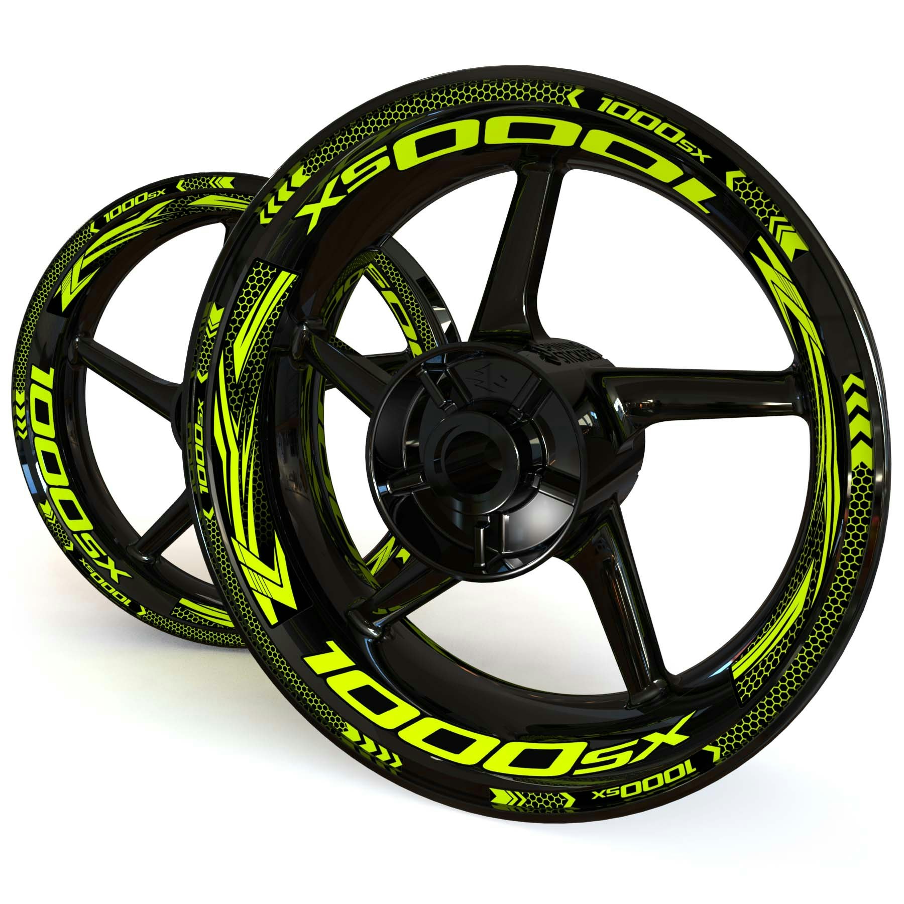 Wheel Stickers - Fits Ninja 1000SX - "Grid"