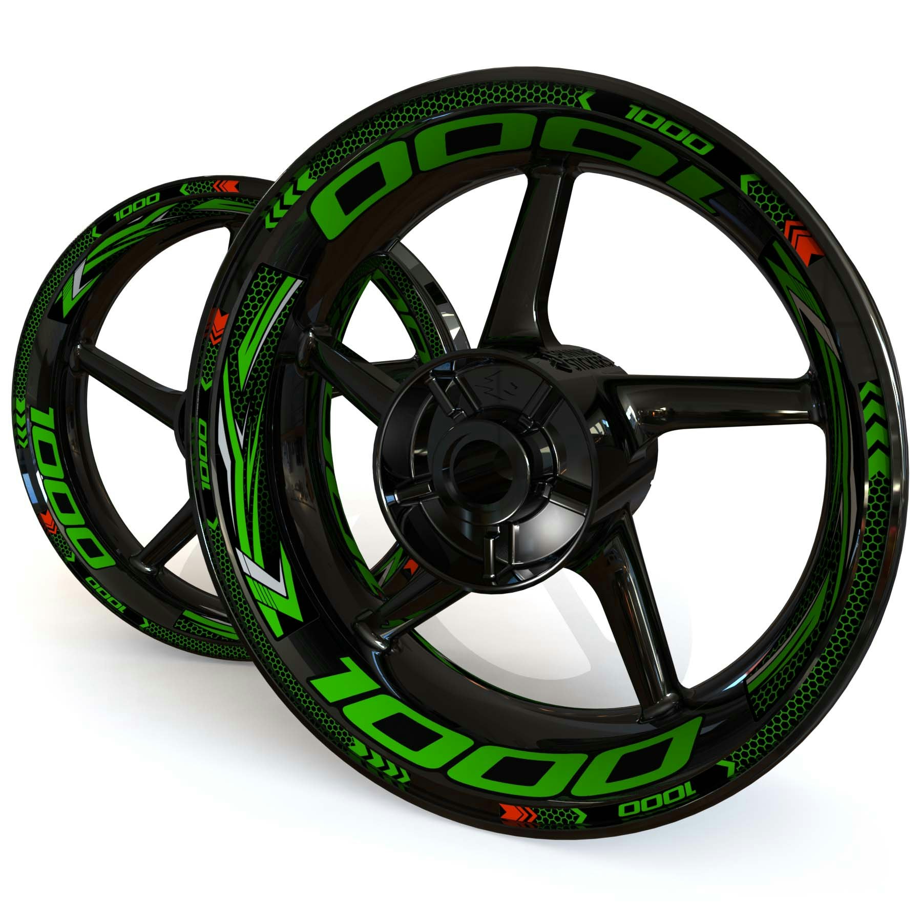 Wheel Stickers - Fits Z H2 - "Grid"