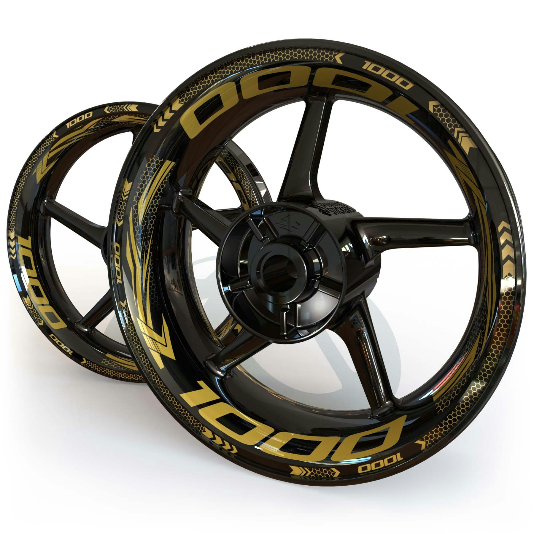 Wheel Stickers - Fits Z H2 - "Grid"