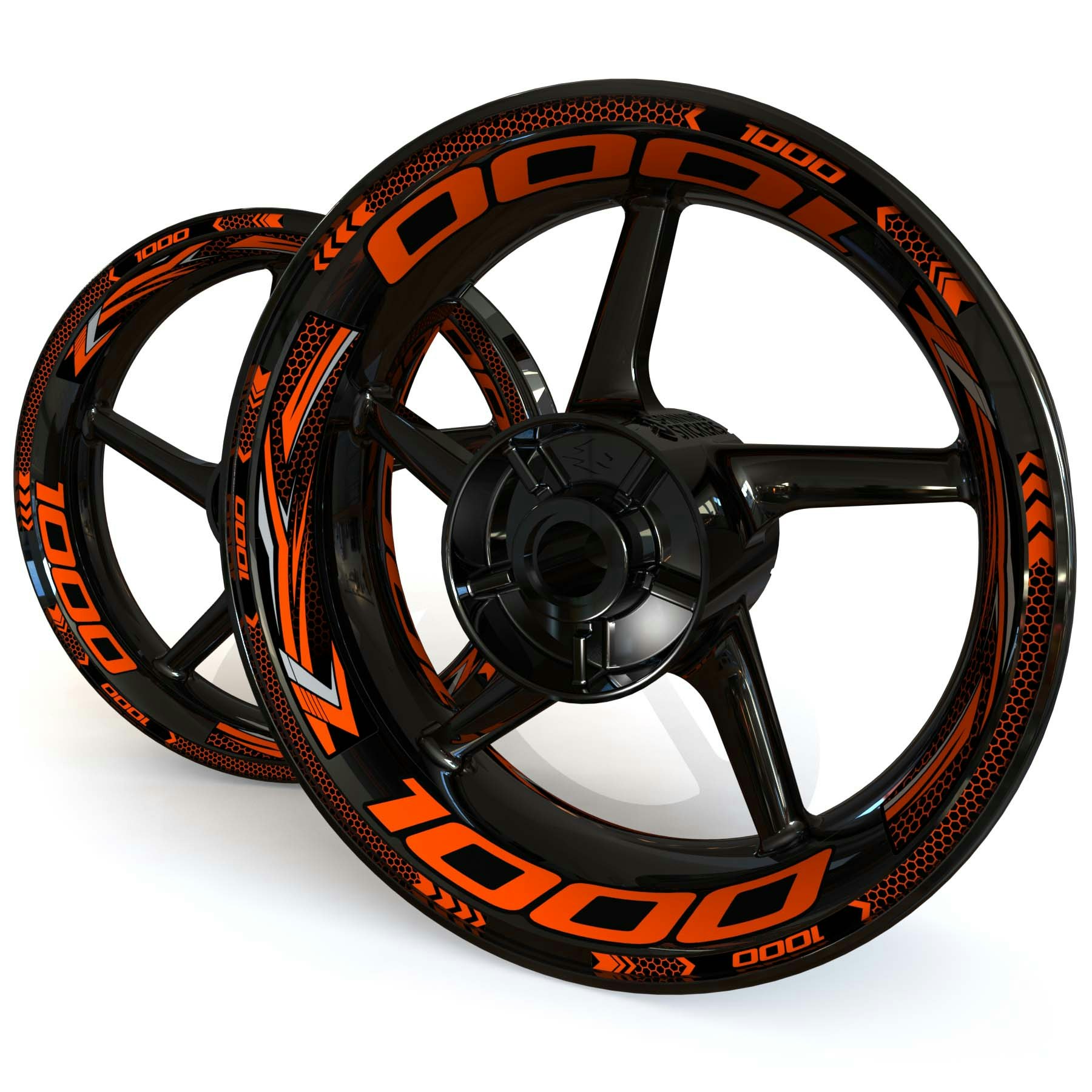 Wheel Stickers - Fits Versys 1000 - "Grid"