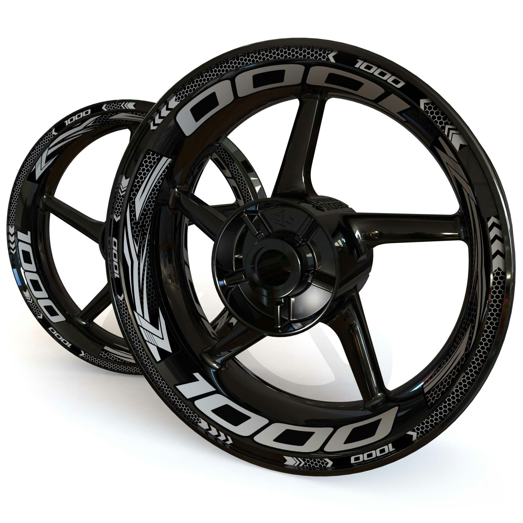 Wheel Stickers - Fits Versys 1000 - "Grid"