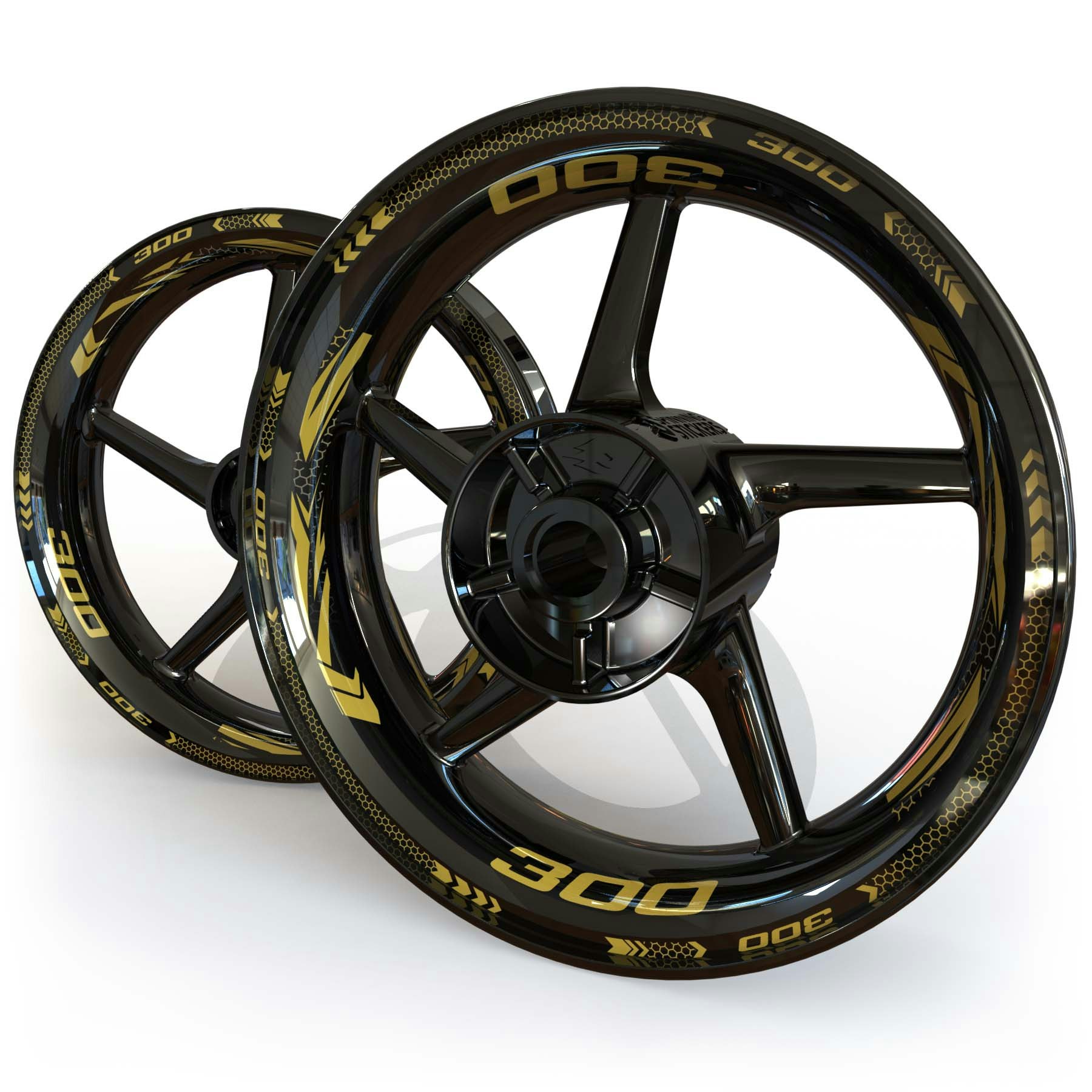 Wheel Stickers - Fits Z300 - "Grid"