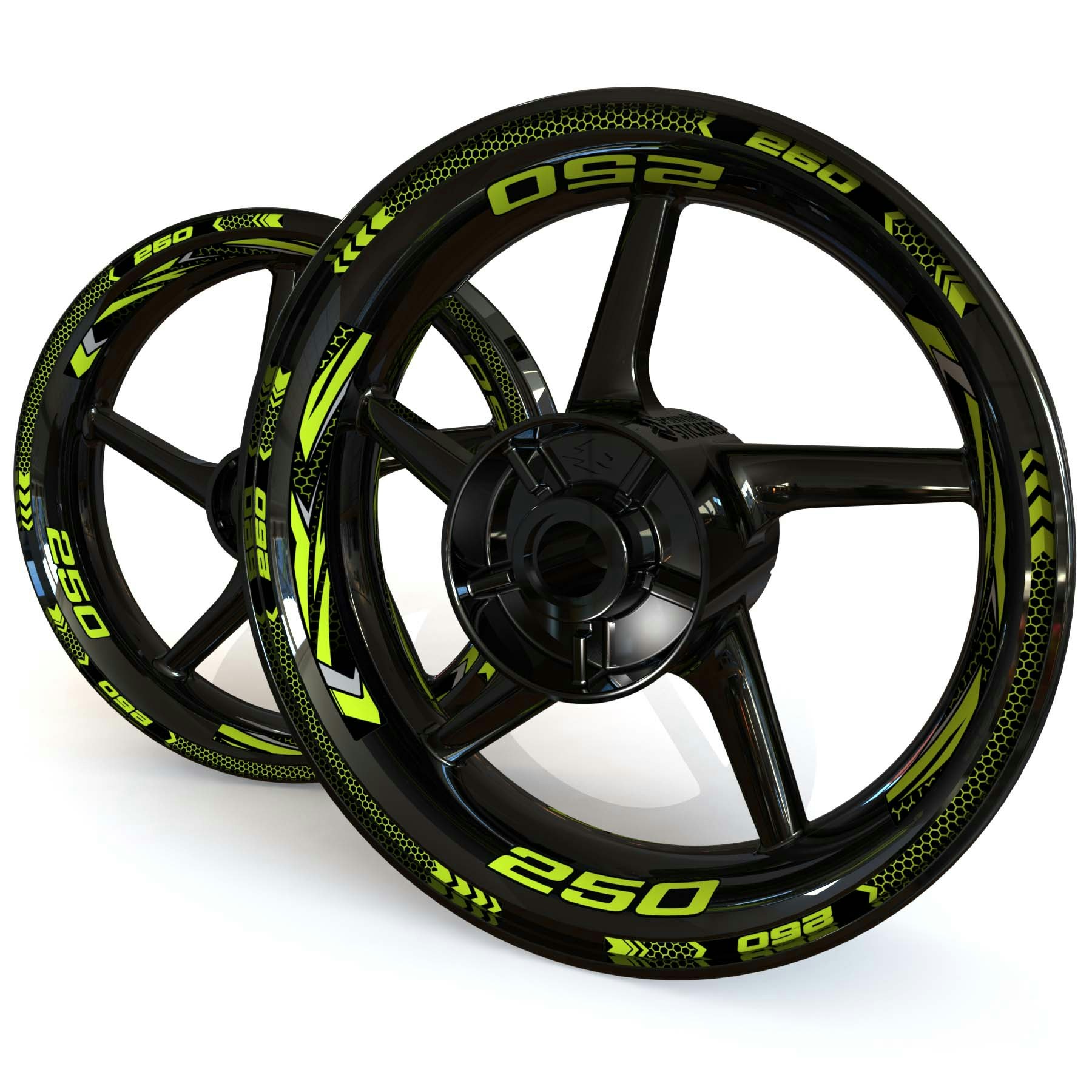 Wheel Stickers - Fits Z250 - "Grid"