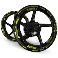 Wheel Stickers - Fits Z125 - "Grid"