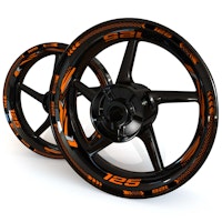 Wheel Stickers - Fits Ninja 125 - "Grid"