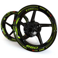 Wheel Stickers - Fits Ninja 250 - "Grid"