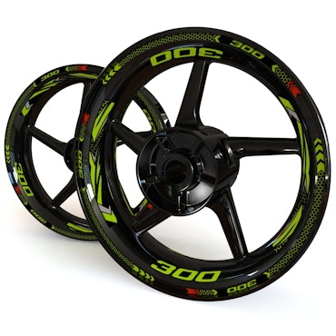 Velg Stickers - Voor Ninja 300 - "Grid"