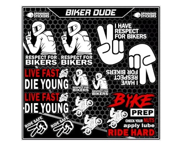 Biker Dude stickerset