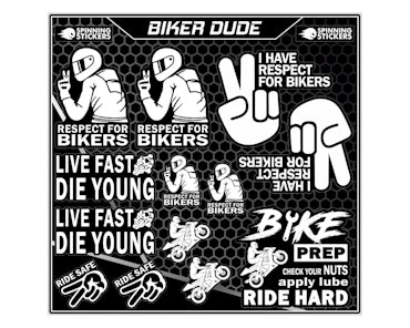 Biker Dude stickerset