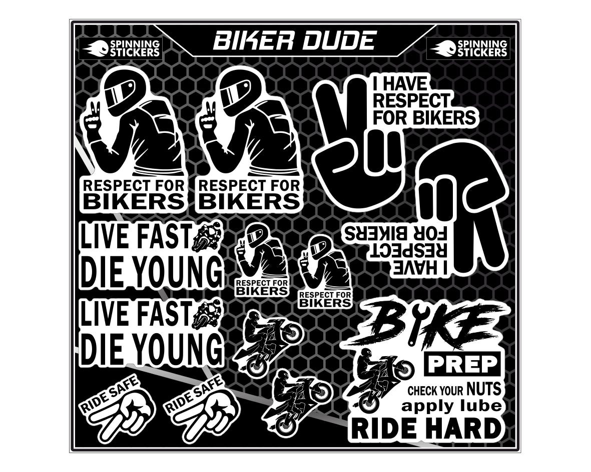 Biker Dude sticker kit
