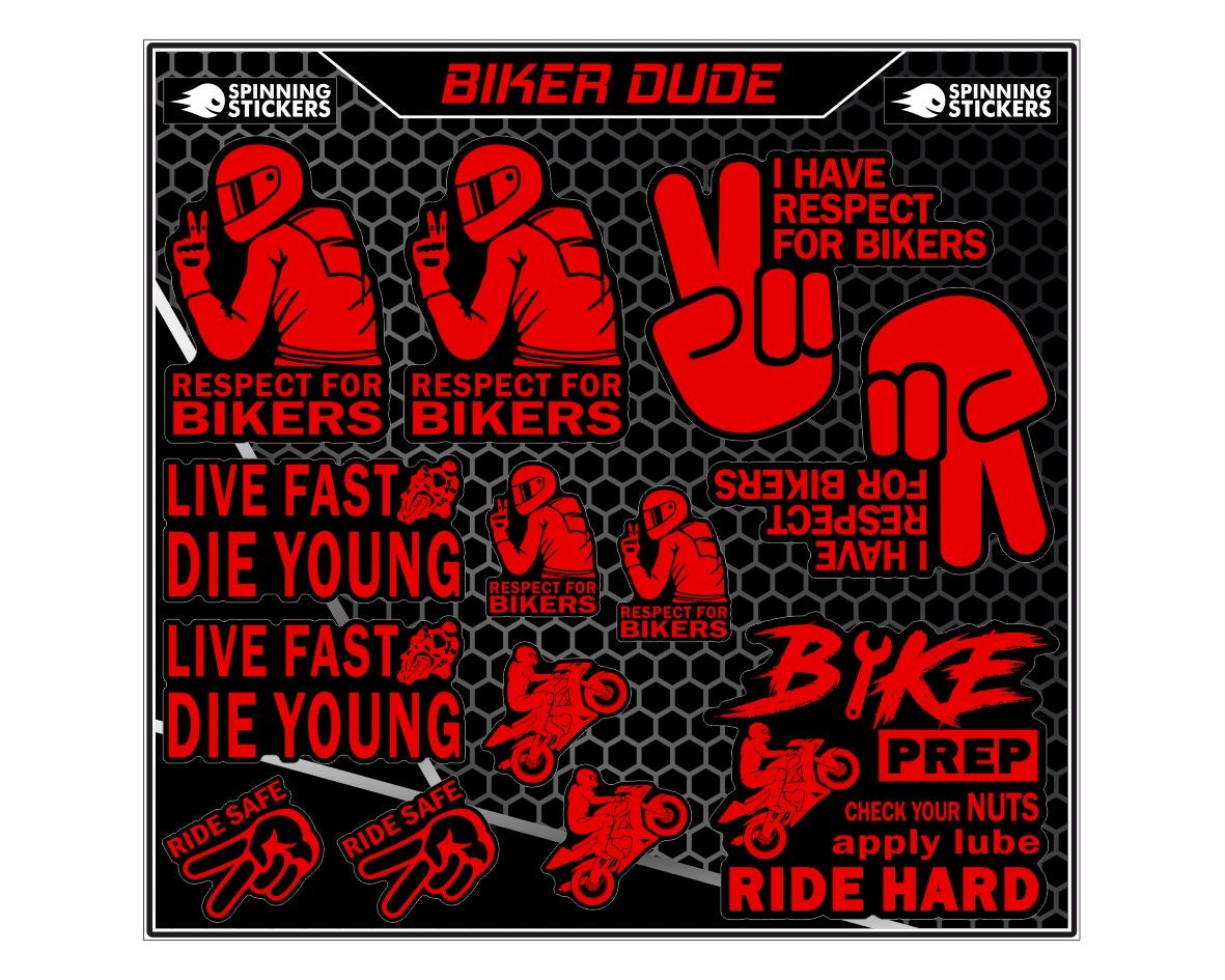 Biker Dude sticker kit