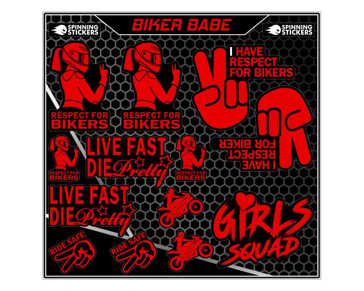 Biker Babe sticker kit