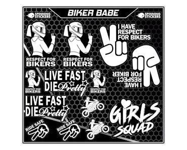 Biker Babe stickerset
