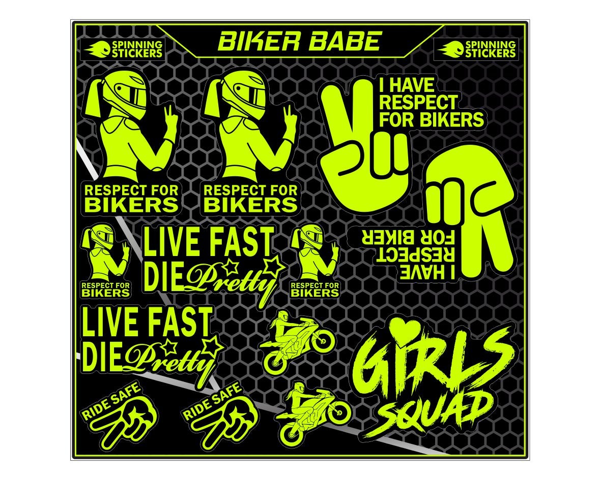 Biker Babe sticker kit