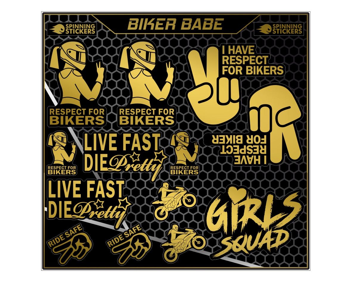 Biker Babe sticker kit