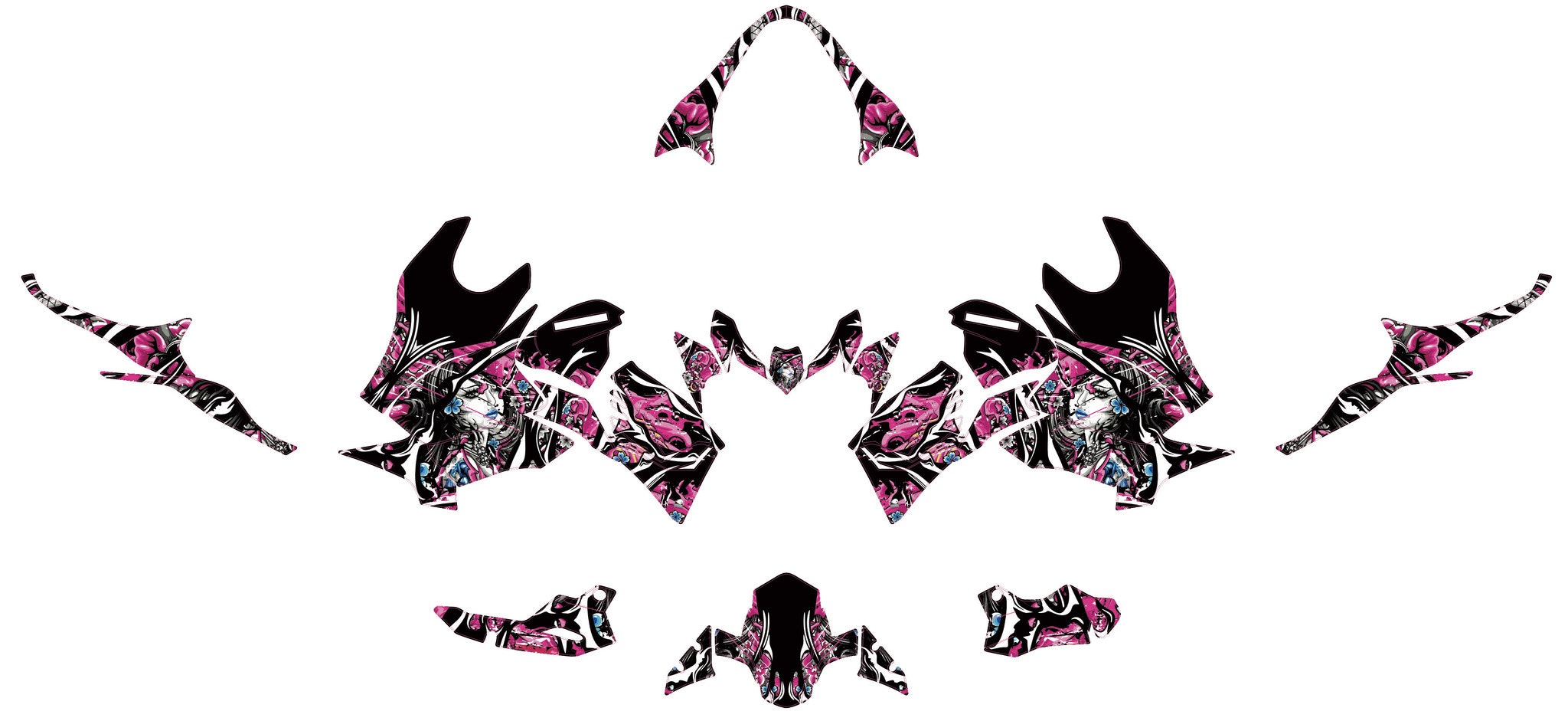 "Sakura" Street Bike Graphics kit - Design on Demand