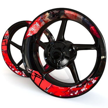 "Ronin" Velg Stickers - tweedelig