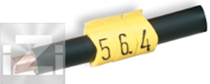 Kabelmärkning Gul 0,75-6 mm², 100-p
