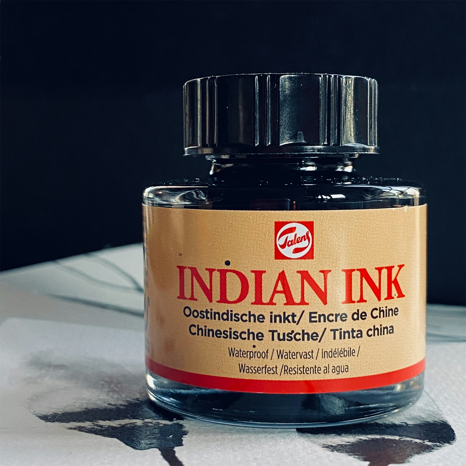 Svart tusch-kit, Indian-Ink.