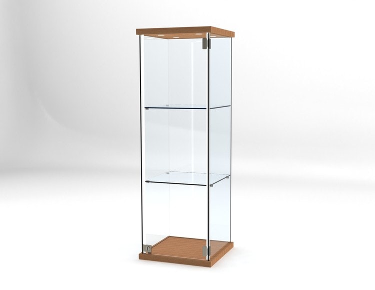 Glasvitrin Billy 40*40*122 cm med 3 cm topp