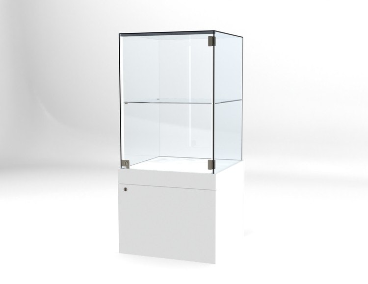 Glasvitrin BAS Förvaring 60*60*132 cm Glastopp.