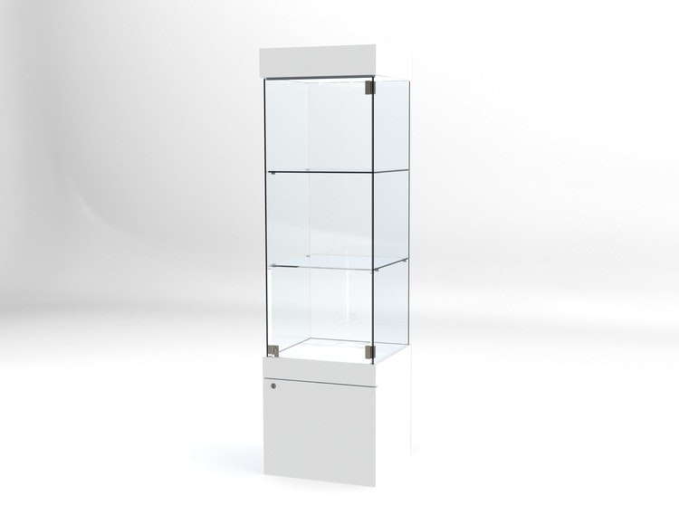 Glasvitrin BAS Förvaring 50*50*172 cm med 12 cm topp.