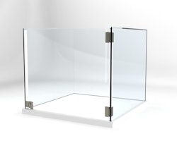 Glasvitrin Billy 60*60*52 cm Glastopp.