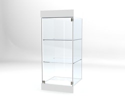 Glasvitrin BAS 60*60*132 cm med 12 cm topp.