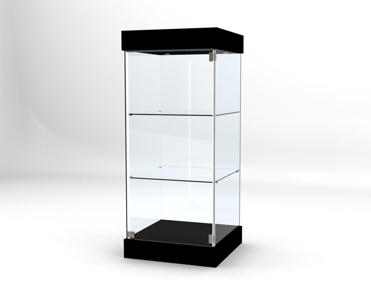 Glasvitrin BAS 60*60*132 cm med 12 cm topp.