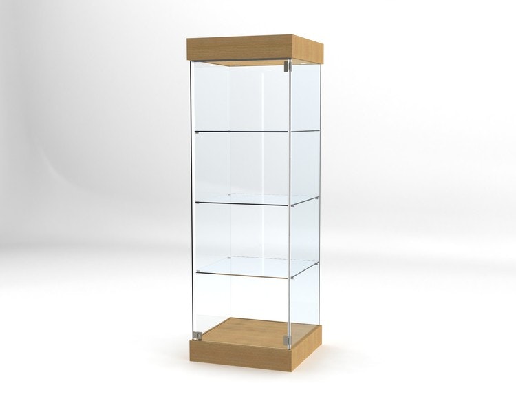 Glasvitrin BAS 60*60*172 cm med 12 cm topp.