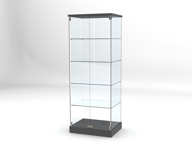 Glasvitrin BAS 60*80*202 cm med 3 cm topp